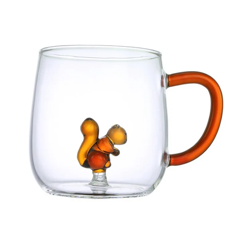 Creative Glass Cups Transparent Animal Fun Coffee Mugs Milk Juice Coffee  Cup Water Cup Drinking Glasses Breakfast Cup, Honey Cup