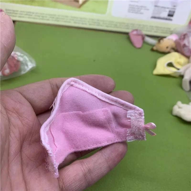 ternurinesPlay House Doll House Scene Cute Flocking Girl Toys Action Figures Ornaments Small BB Dolls Kids Gifts