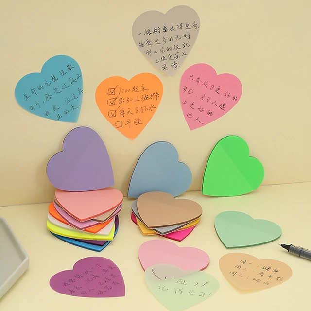 Colorful heart sticky Stationery Sticker Bookmarker Heart Shape