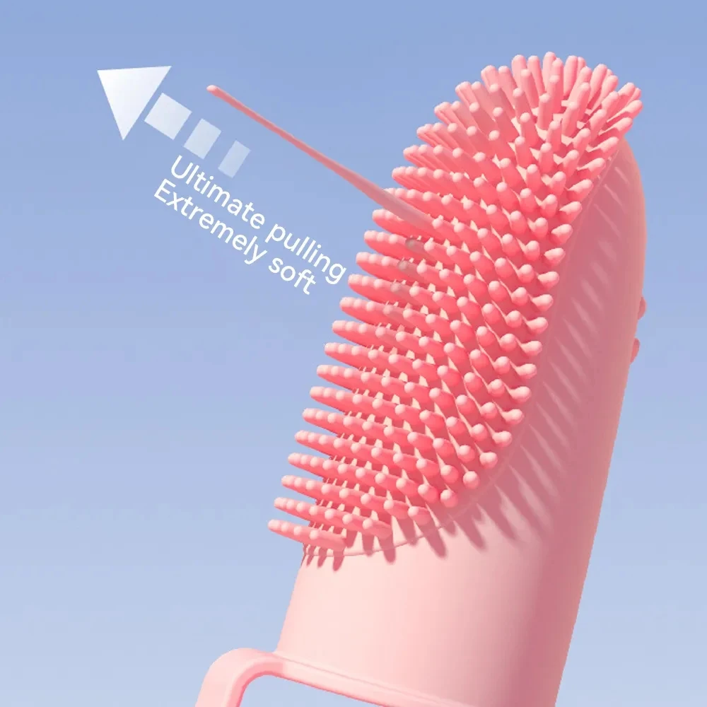 Cat/Dog Two Fingers Toothbrush Pet Teeth Clean Bad Breath Care TPR Tooth Brush Clean Tool