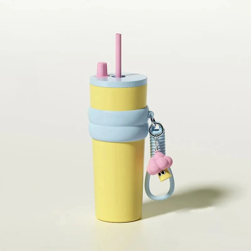 كوب قابل للحمل سعة 24 أونصة مع غطاء