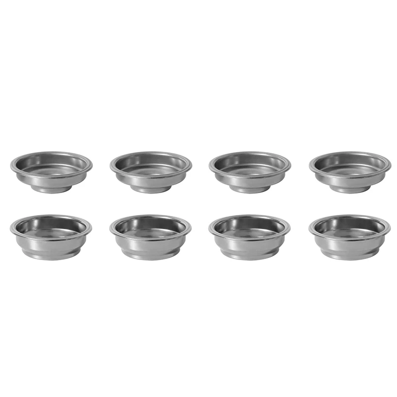 

8PCS Stainless Steel 58Mm Coffee Tea Filter Basket For Espresso Coffee Machine Accessories Pressurized Powder Bowl
