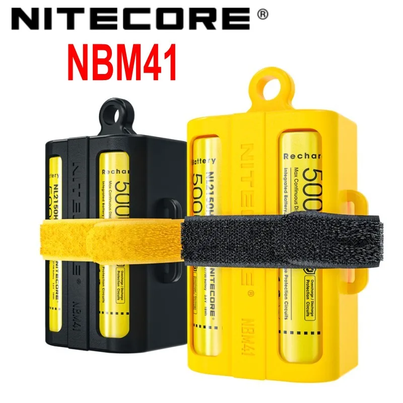 Original Nitecore 18650 Battery case Nitecore NBM41 Silicon case holder Storage box Portable Battery Magazine powerbank case