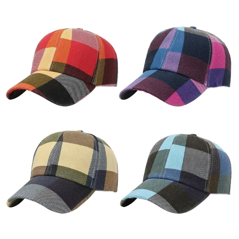 Fashion Men's Baseball Cap Plaid Cotton Hat Men Women Casual Caps Outdoor  Sun Cap *2* (Color : Coffee) : : Clothing, Shoes & Accessories