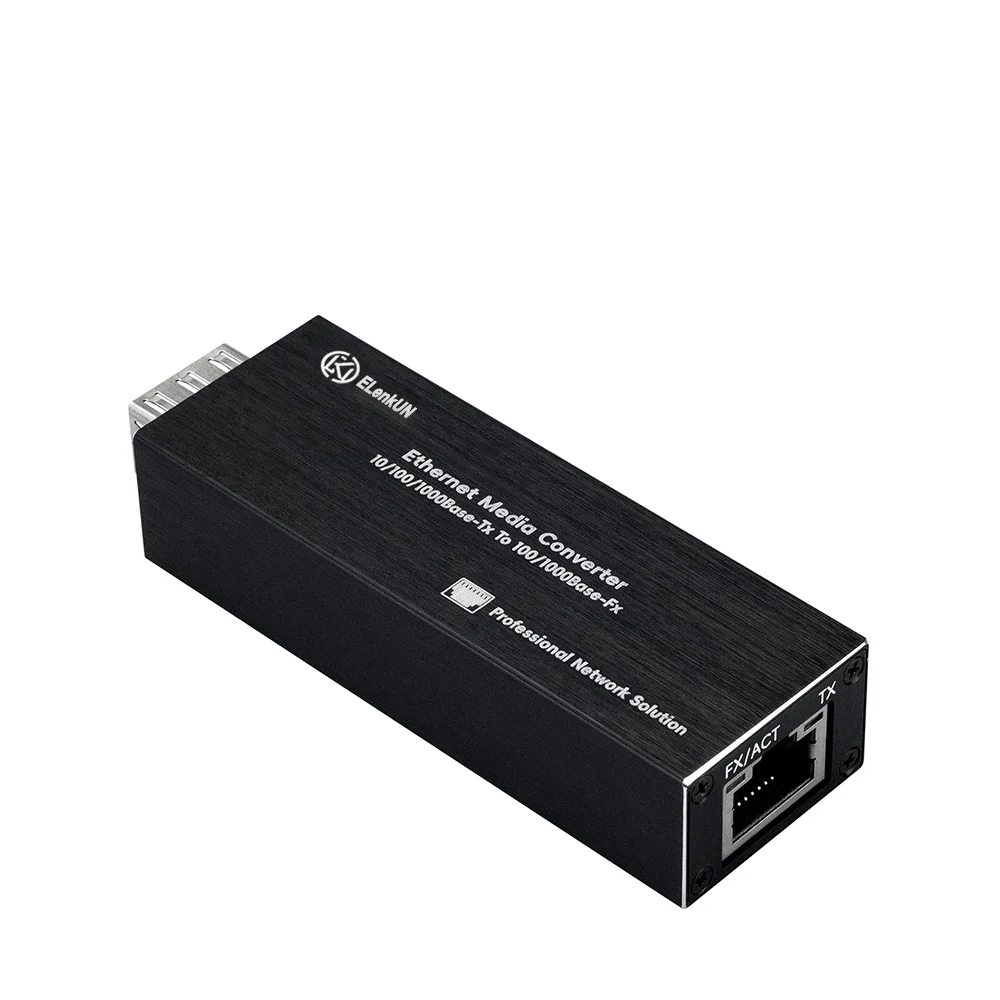 Mini PoE+ PD Gigabit SFP Media Converter,1000M Ethernet to SFP Fiber Media Converter,802.3af/at/bt PD Optical Transceiver