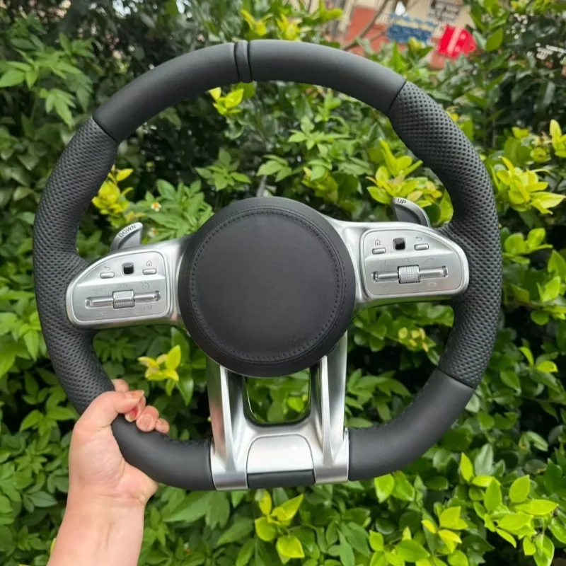 메르세데스 벤츠 A35 A45 C63 C43 E53 E63 G63 G500 G55 AMG GT S63 GLE63 GLA45 W223용 카본 파이버 스티어링 휠 AA