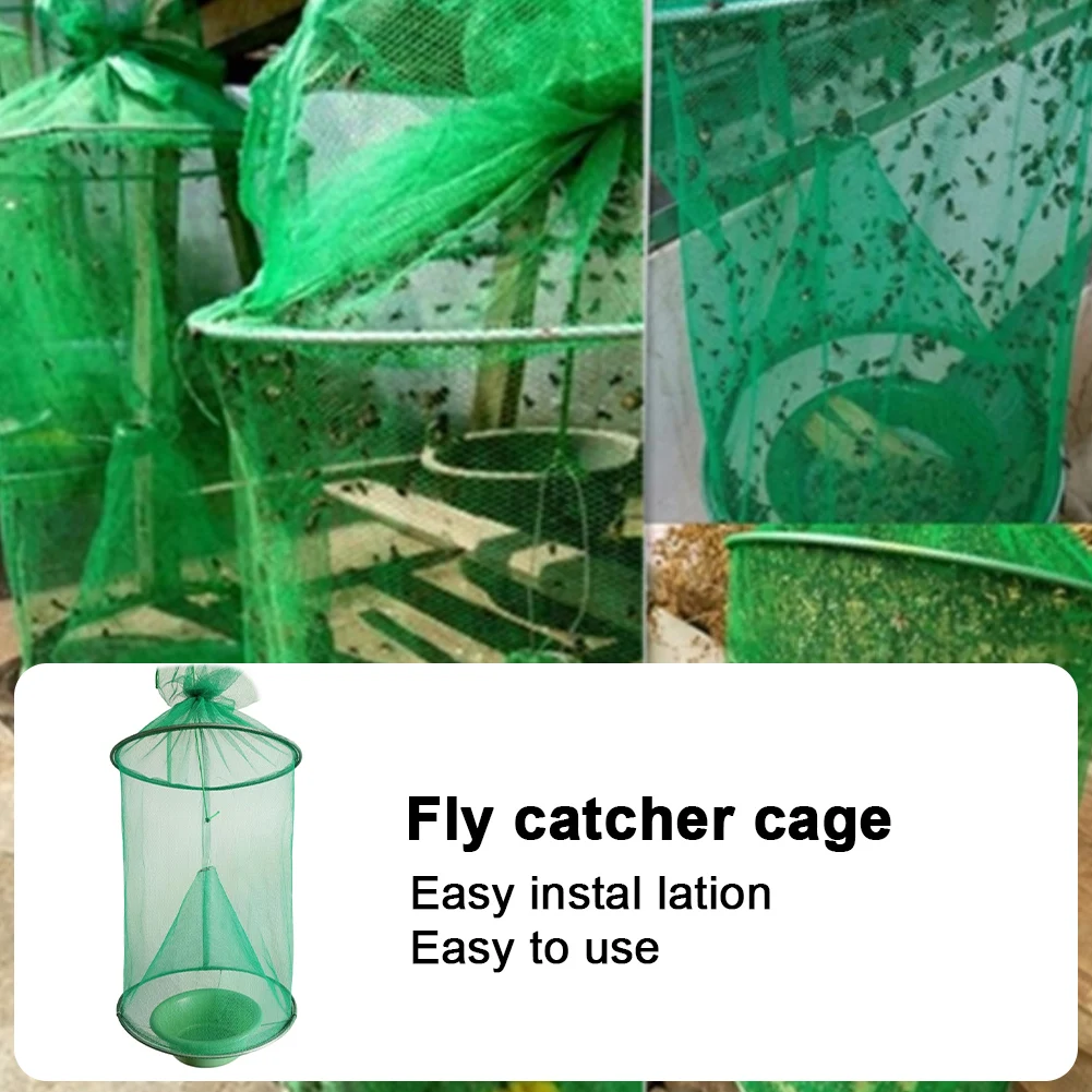 Reusable Hanging Fly Trap Cage Outdoor Insect Catcher