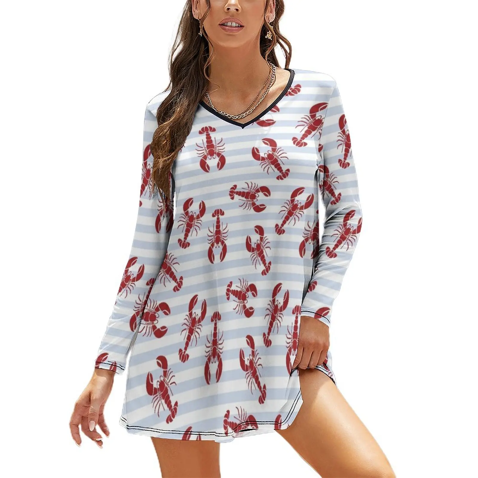 

Lobster Long Sleeved Loose Dress Evening dresses womens dress