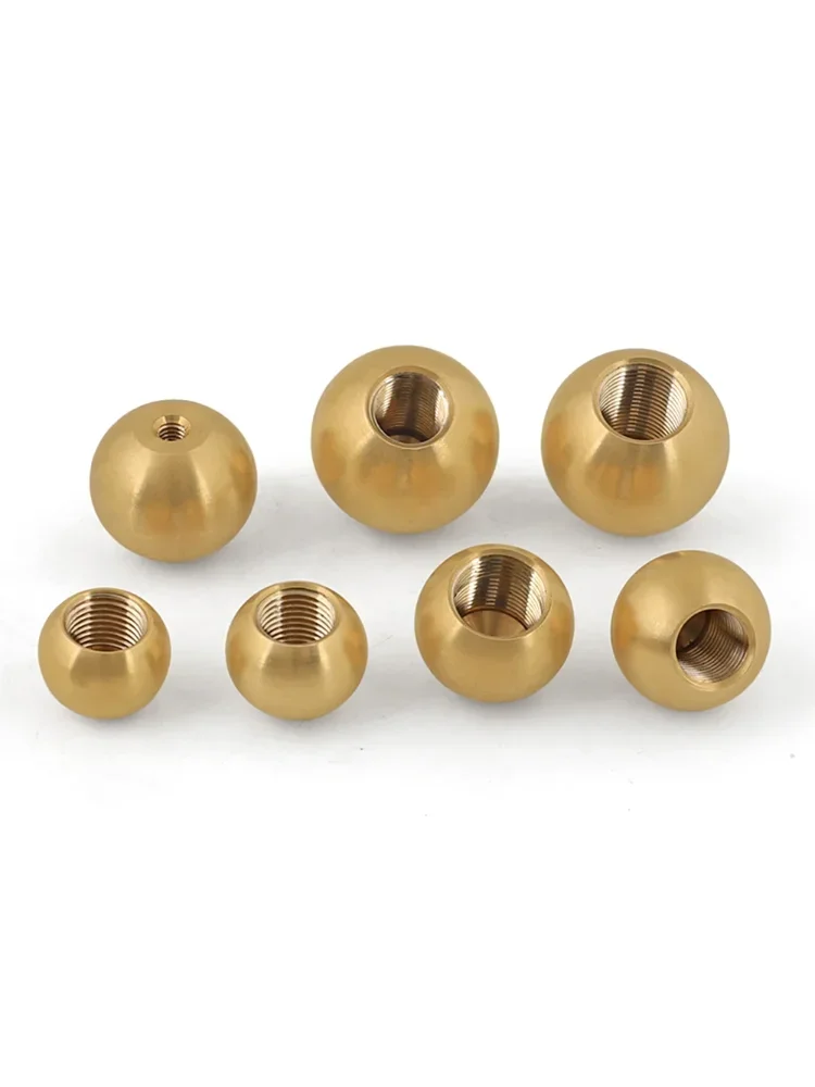 Internal Thread Spherical Nut M6M8M10M12 Pure Brass Bald Head Plug Decorative Screw Cap Lighting Fixture Accessories