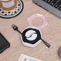 3D Printed Rotatable Wire Winder Box Portable Wire Organizer Cord Cable Winder Management Storage Box for Charging Data 5