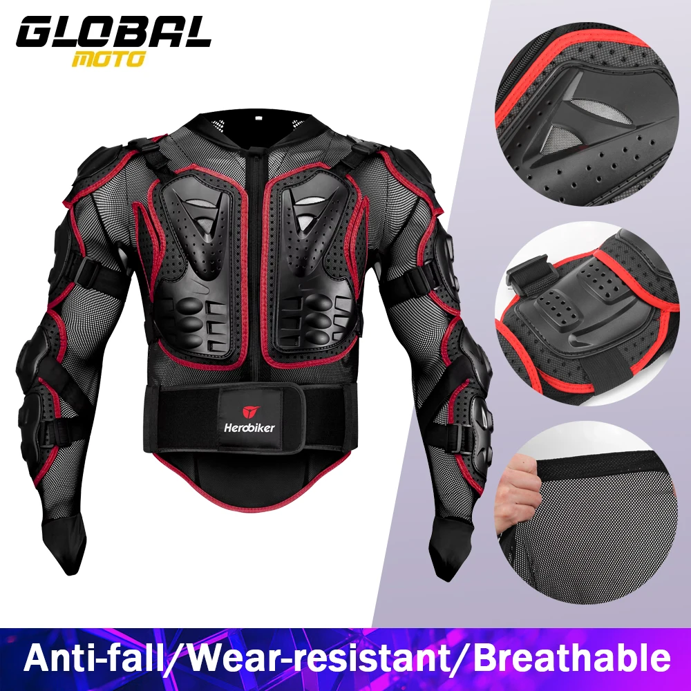 Men's Anti-Fall Wear-Resistant Motorcycle Body Armor Jacket
