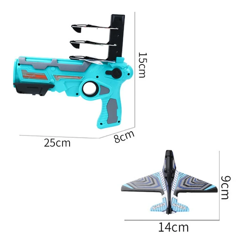 Foam Plane Glider Toys Catapult Plane Gun Toy Children Outdoor Game Shooting Toy Parent-Child Interaction Shooting Toys Gift 6