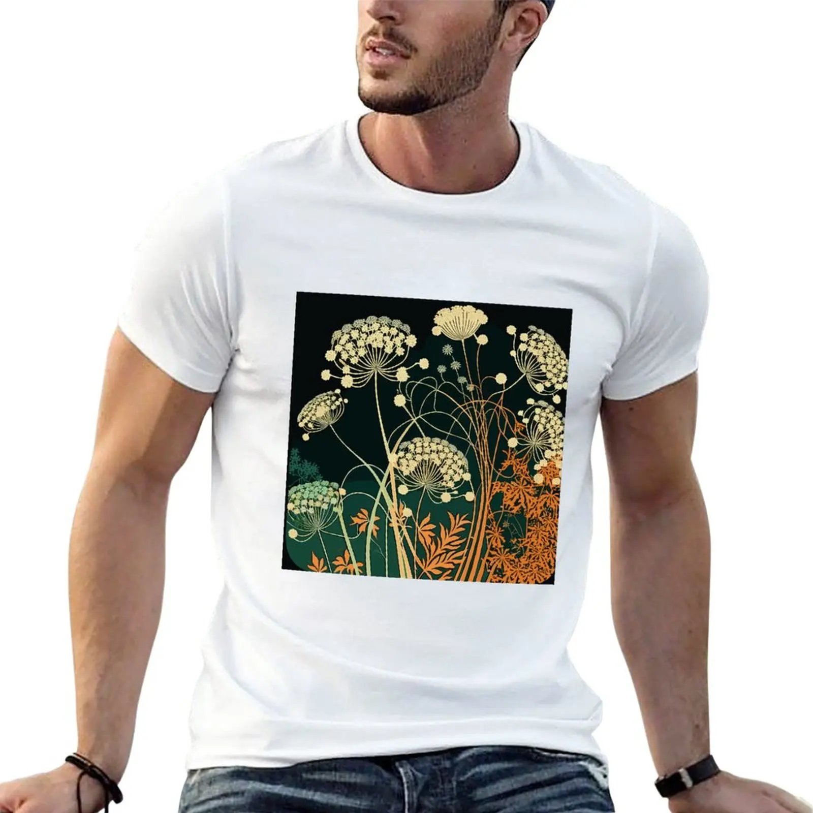 

New Queen Anne's Lace Flower T-Shirt aesthetic clothes new edition t shirt boys animal print shirt mens vintage t shirts
