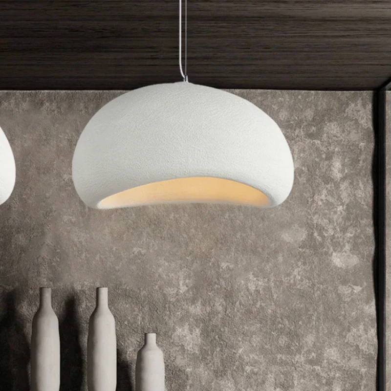 Pendant Lights Nordic Wabi Sabi E27 Led Chandelier Dining Room Led Pendant Lights Lustre Bar Suspend Lamp Home Decor Loft Hanging Light Fixture