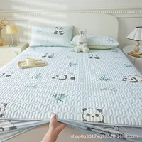 Summer Latex Folding Bed Mat Kit Cooling Feel Bed Sheet and Pillowcase Single Double Mattress Cover Home Textiles Cool Bedspread 2