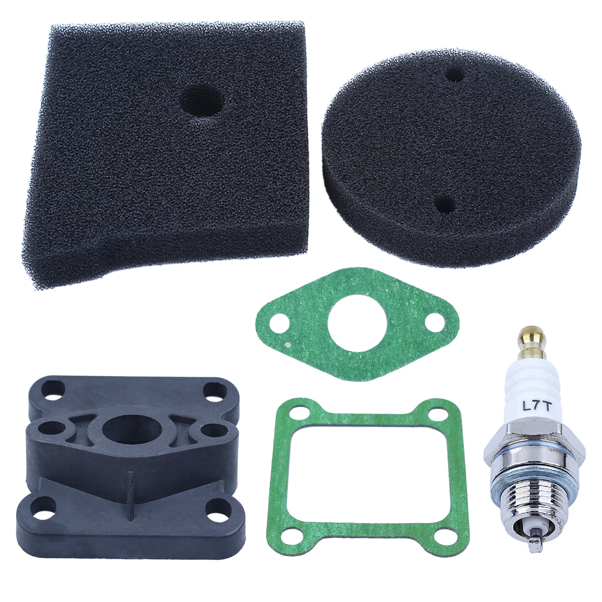 Air Filter Foam Carburetor Insulator Intake Manifold Spark Plug Gasket Kit For Robin NB411 2