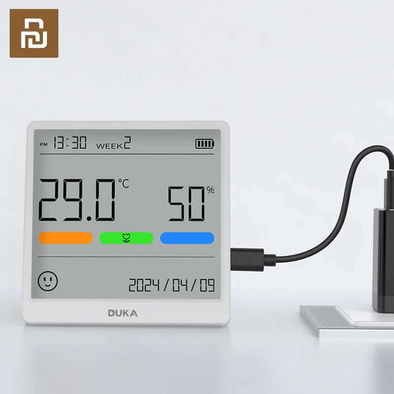 Youpin DUKA THSE 4.3-inch Temperature Humidity High-precision LCD Digital Electron Temperature Indoor Weather Sensor Home Clock