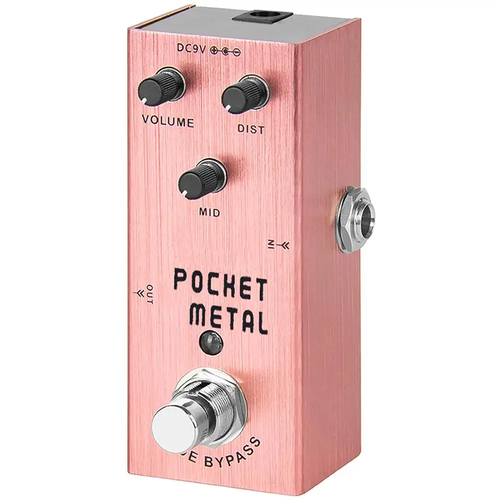 Pocket Metal Guitar Pedal Mini Electric Effects Pedals Single Distortion Sounds Guitar Accessories True Bypass
