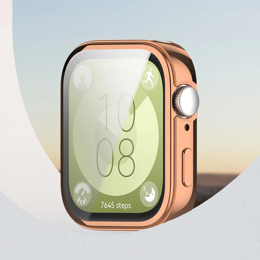 TPU Case Soft Full Bumper Protective Cover Anti-Fall Watch Protective Shell Full Cover Protective Shell for Huawei Watch Fit 3