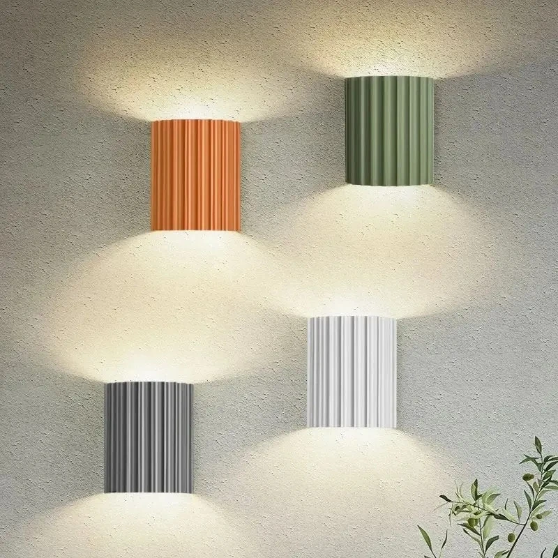 Modern LED Wall Lamp Minimalist Macaron Resin Sconces Entryway Aisle Living Rooms Bedrooms Bedside Study Illumination Luminaire