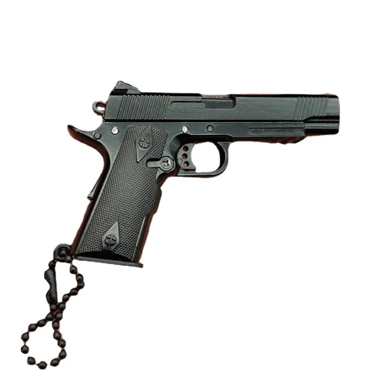 Metal Gun Model 1:3 Untitled Kimber 1911 Model Keychain Pendant 5