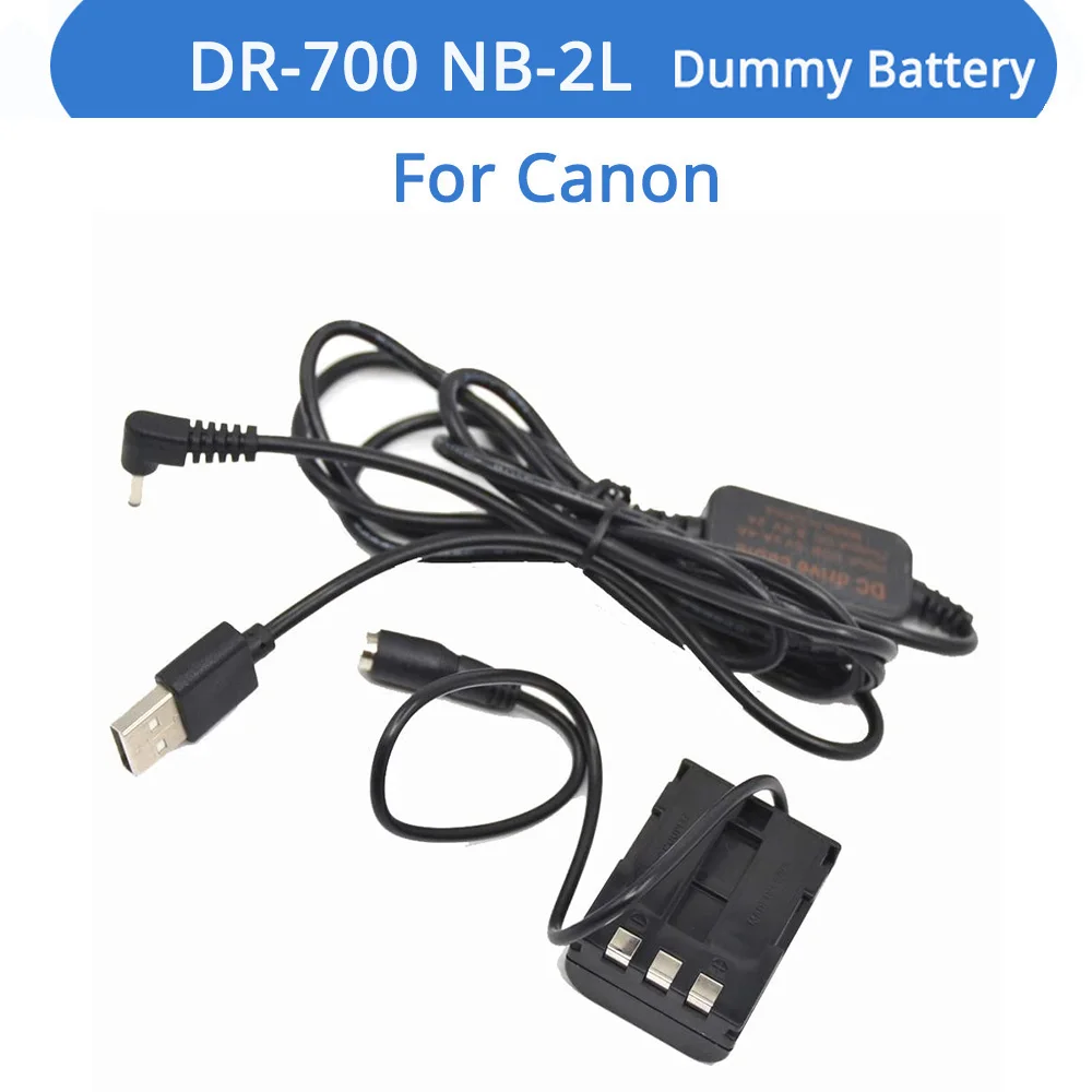 

CA-PS700 5V Power Bank Charger USB Cable NB-2L Dummy Battery DR-700 DC Coupler For Canon XT G7 G9 S45 S50 S60 S70 S80 350D 400D