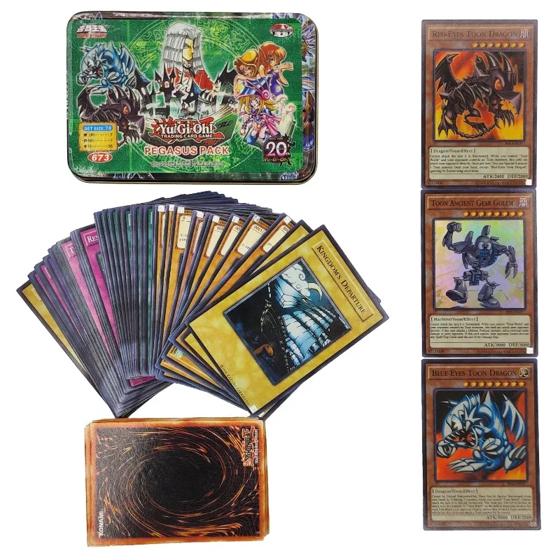 Yu Gi Oh Cards KAIBA PACK 3 Card Deck English TCG Holographic Golden White Dragon Duel Game Collection with Tin Box