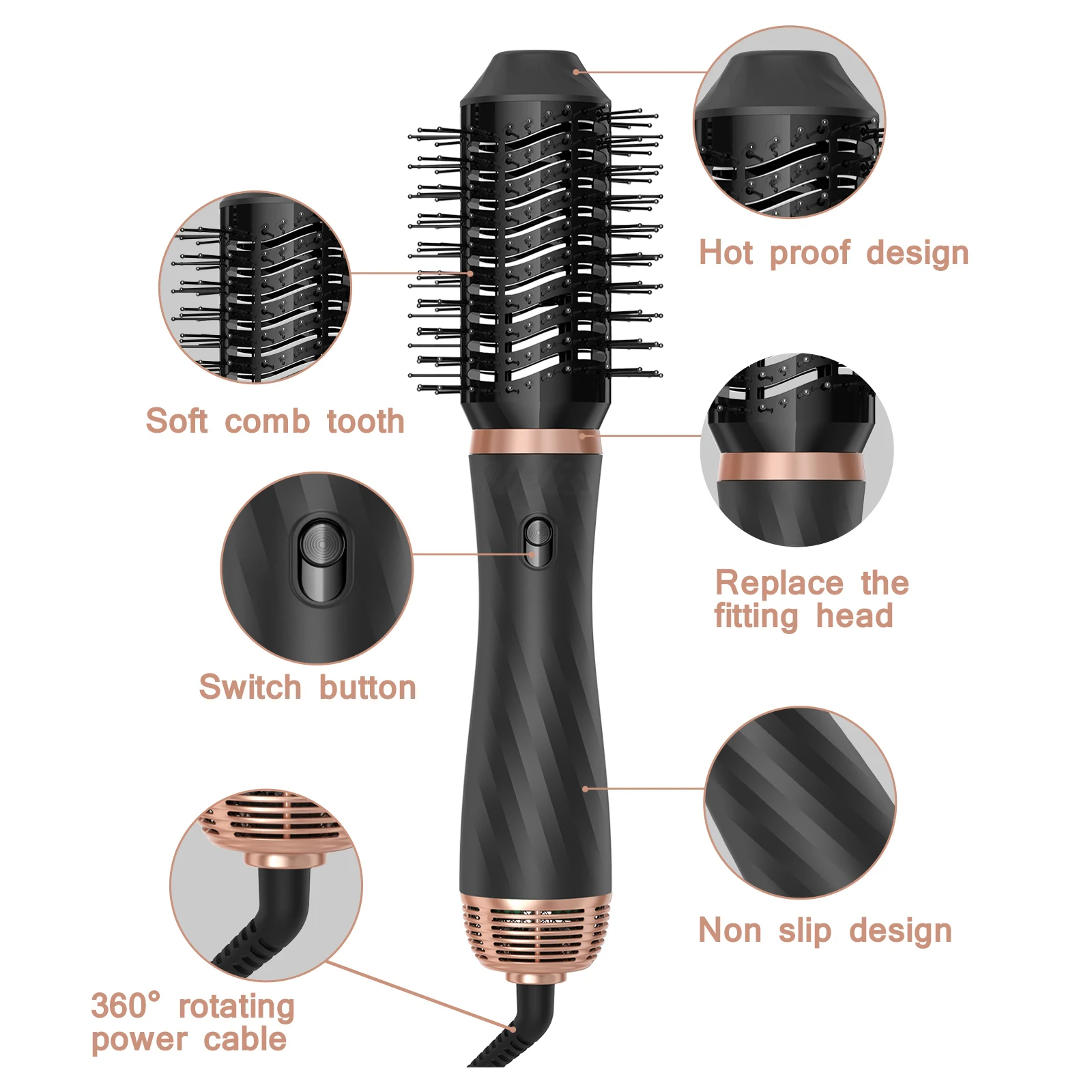 Hot Comb Set, Styling Tool, encrespador e