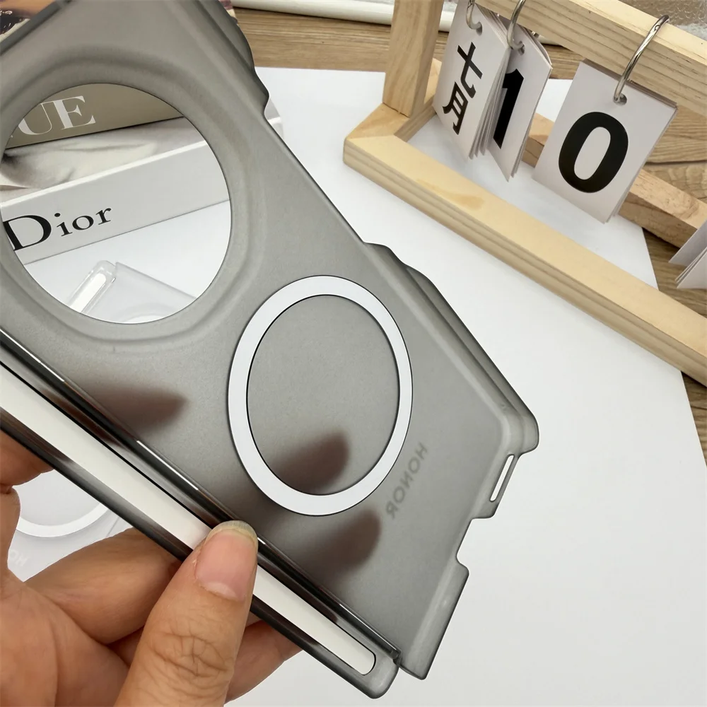 Ice Crystal Ultra Thin Magnetic Hinge Shockproof Case - Clear/Matte Finish