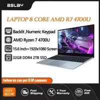 BSLAY 2025 New 15.6 Inch Gaming Laptops AMD Ryzen R7 4700U MAX 32GB DDR4 M.2 2TB SSD Windows 10/11 Notebook Blacklit Keyboard 1