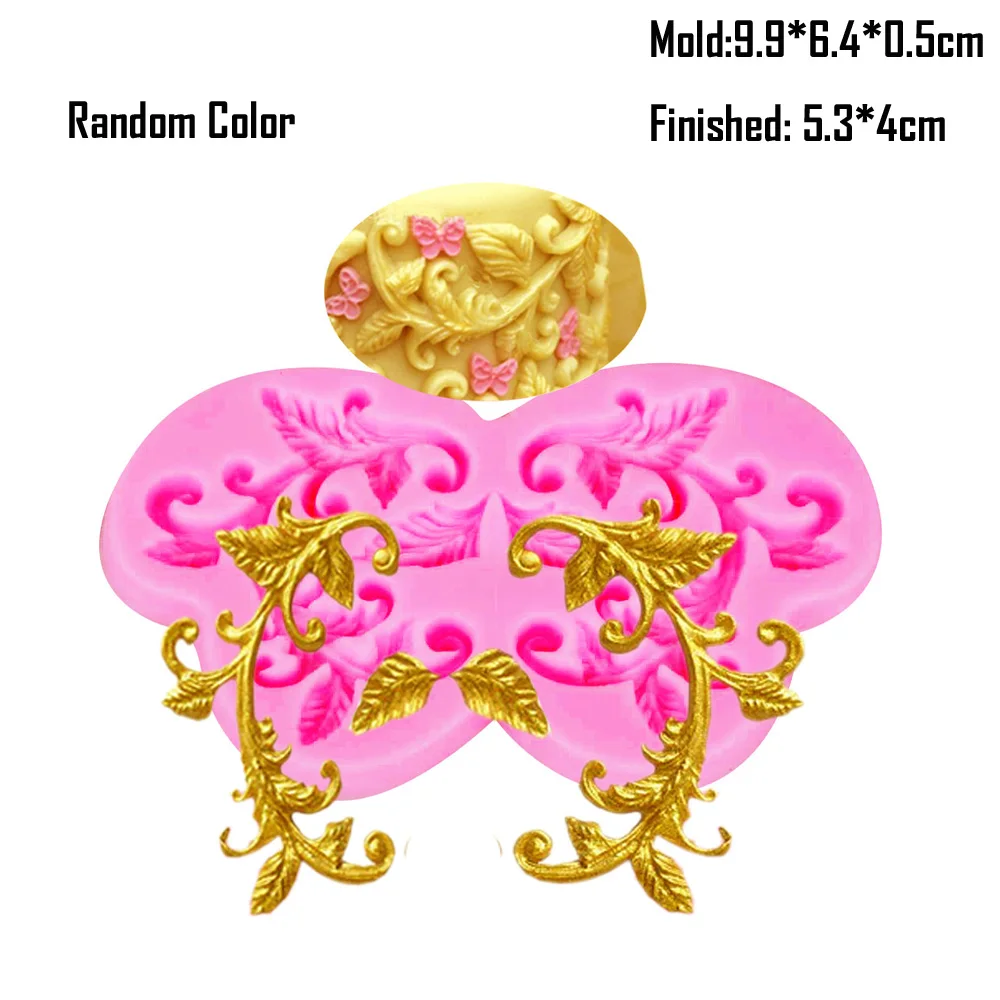 5er Set Fondant Silikonformen - Barock Relief Backformen Für Kuchen & Deko