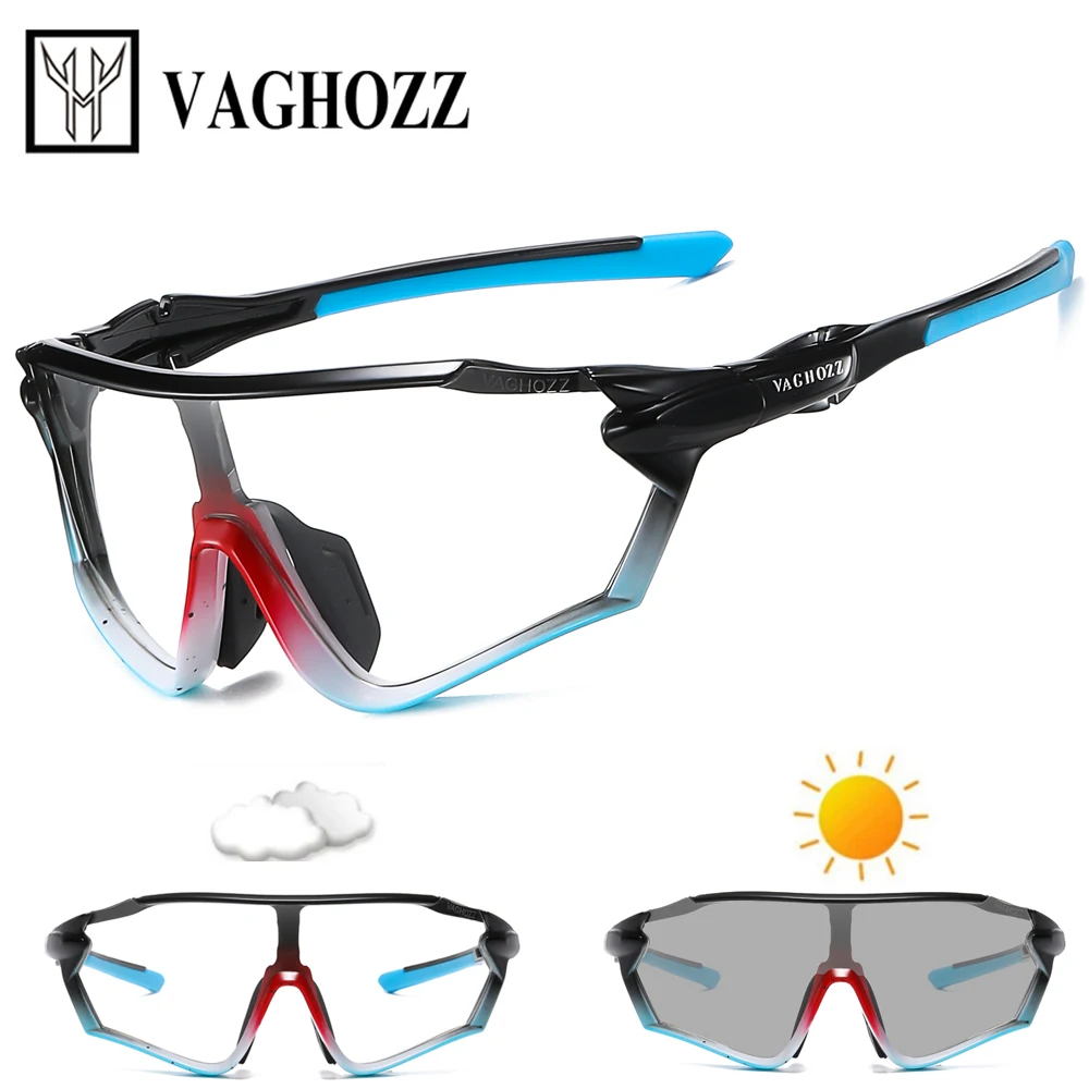 VAGHOZZ Brand New UV400 And Photochromic Cycling Glasses Outdoor Sunglasses Men Women Sport