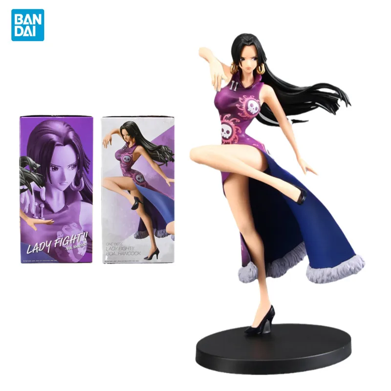 

Bandai Original ONE PIECE Anime Figure 200mm LADY FIGHT Boa Hancock Action Figure Toys For Kids Gift Collectible Model