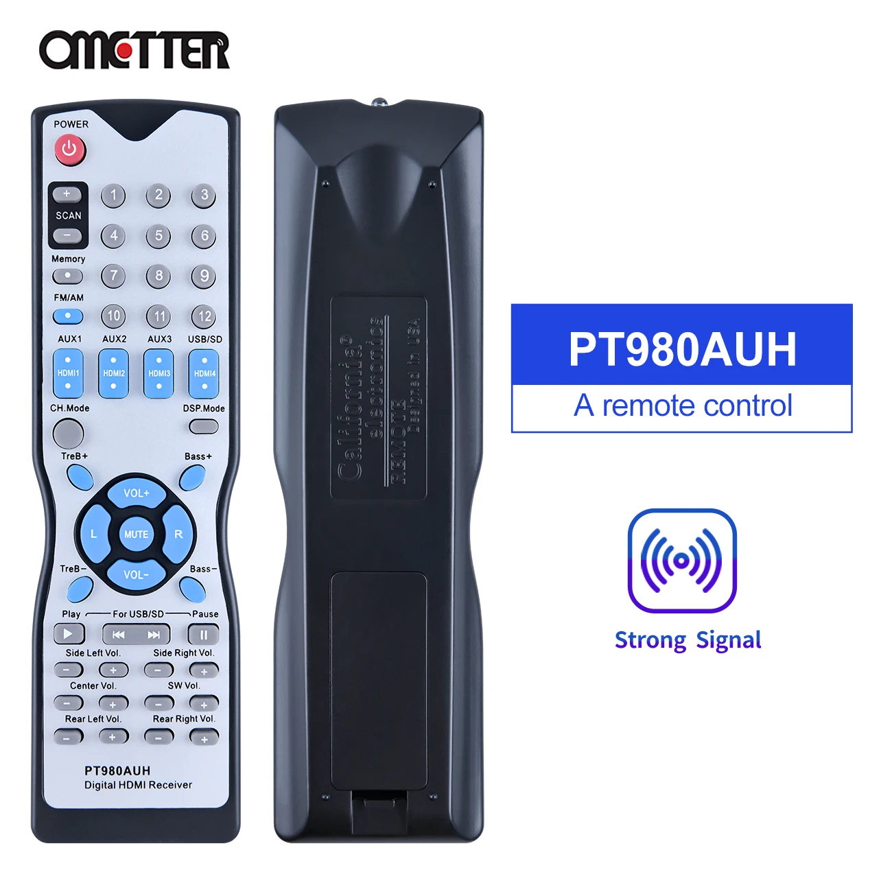 

Fit for Pyle Channel Amplifier Receiver Remote Control PT980AUH