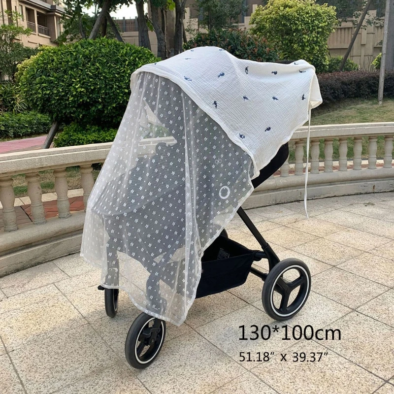 

Baby Stroller Cover Breathable Mesh Mosquitoes Net Gauze Sunshade Windshield Sunscreen Curtain