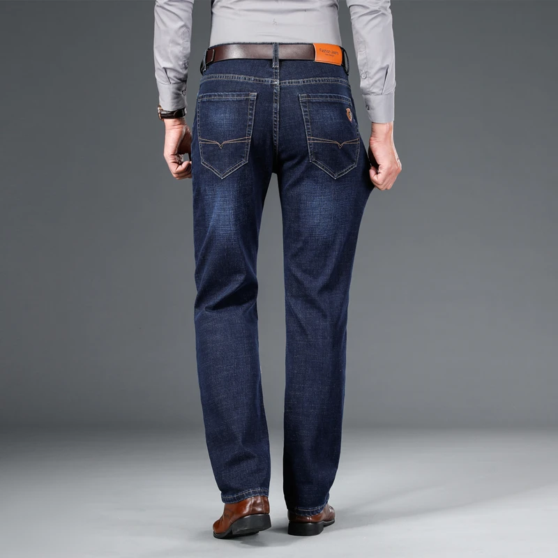 Men Jeans Mens Jeans Business Jeans Jeans Trousers Denim Trousers Classic Style Badge Youth Men's
