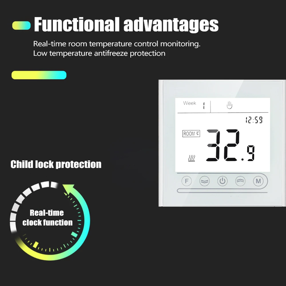 MINCO HEAT Tuya WiFi Smart Thermostat 16A For Electric Floor Heating System Temperature Voice Controller For Google Home Alexa