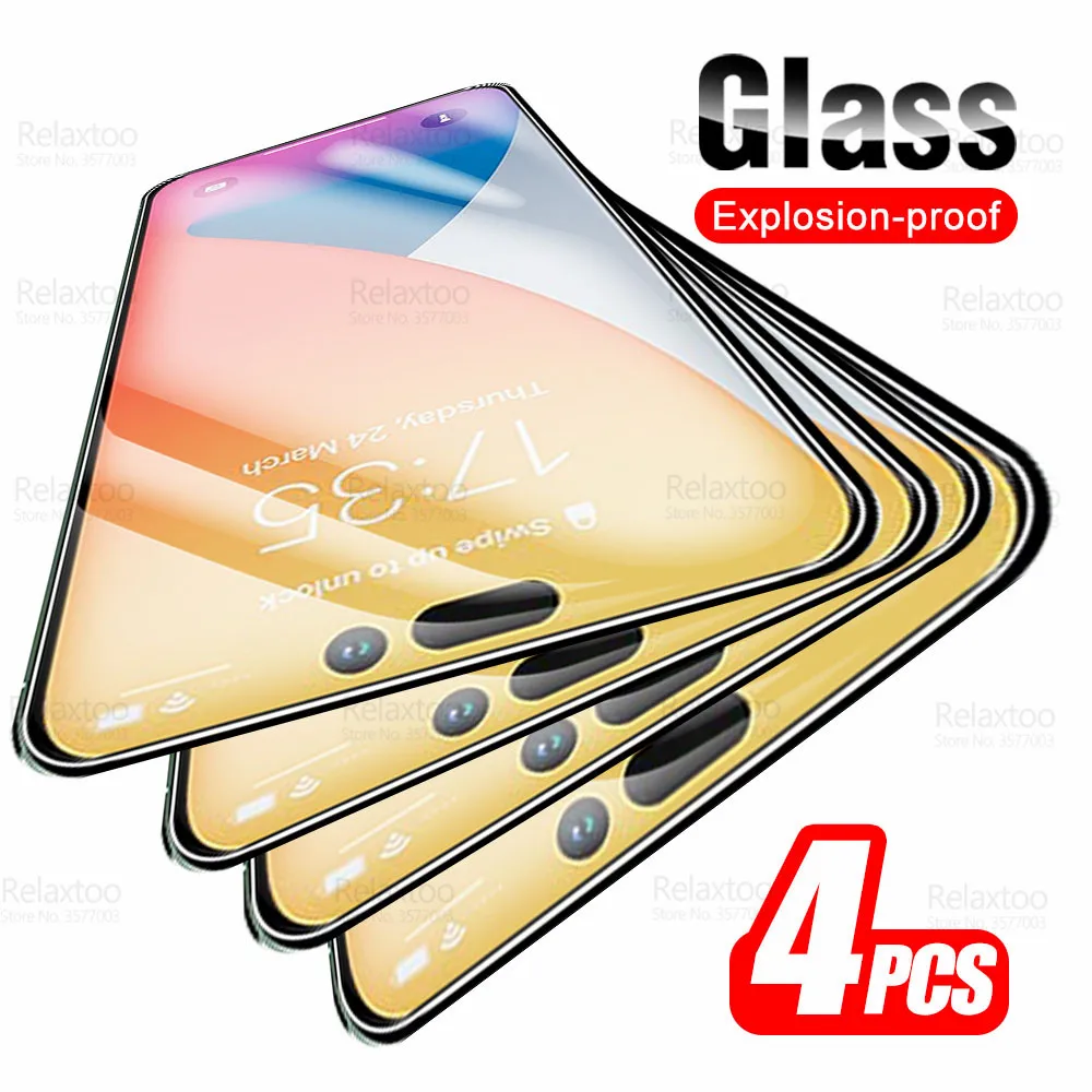 For Iphone14 Pro Glass 4pcs Tempered Glass On For Iphone 14 Plus 14plus