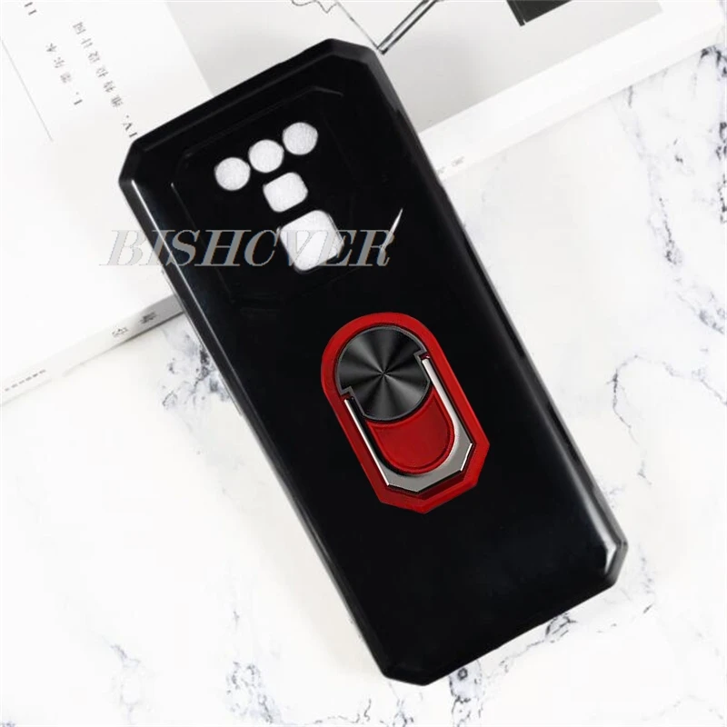 Oukitel K15 Plus Ring Holder Silicone Phone Case - Soft TPU Cover