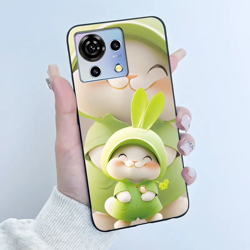 ZTE Blade V50 Vita 케이스 블랙 TPU 실리콘 고급스럽고 귀여운 꽃무늬 폰 케이스 (블레이드 V 50 Vita V50Vita 범퍼 소프트 커버)