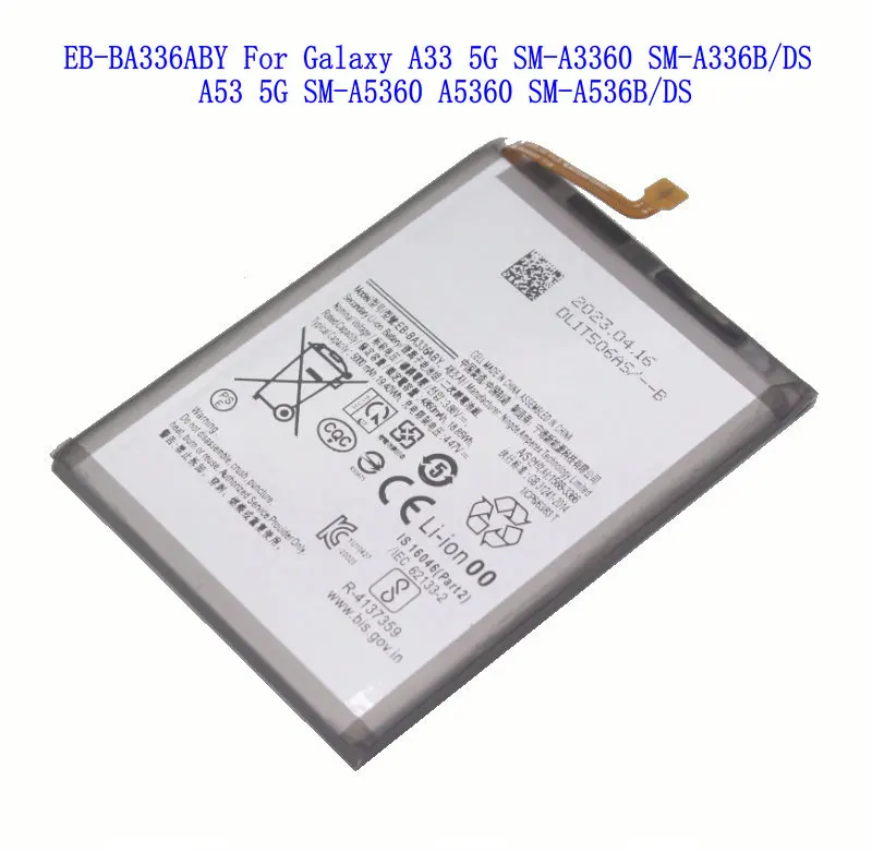 Batteria EB-BA336ABY Per Samsung Galaxy A53 5G (SM-A5360) - 0 Cicli Con Kit Attrezzi
