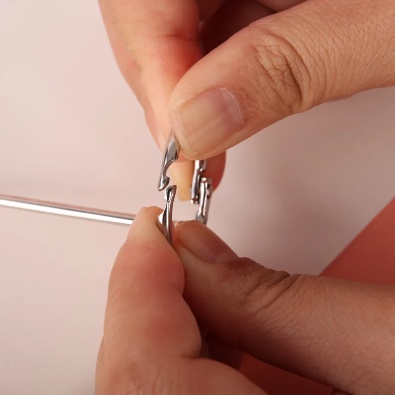 27-83mm length Metal 2 Rings Book Binder 20mm Circle Ring Calendar Binding Clips Loose Leaf Book Binder Paper Clip Stationery