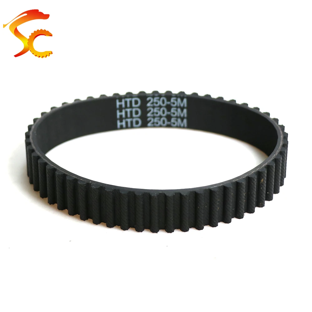 HTD-5M Timing Belt 250/255/260/265/270mm Length 10/15/20/25mm Width 5mm  Pitch Rubber Transmission synchronous Pulley belt