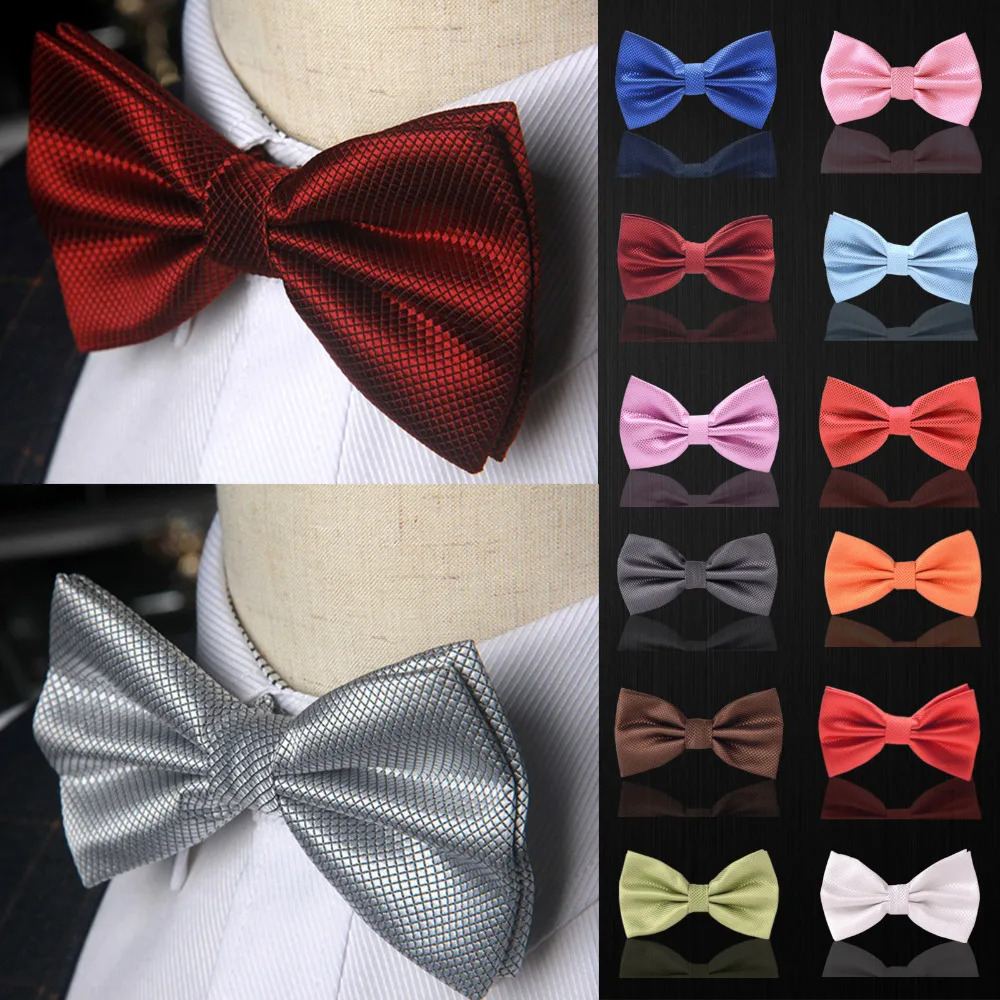 Bow tie fashion Wedding Party Men Women gravata-borboleta Solid Color Cravat Polyester Bowtie Male Dress Shirt gift neck tie