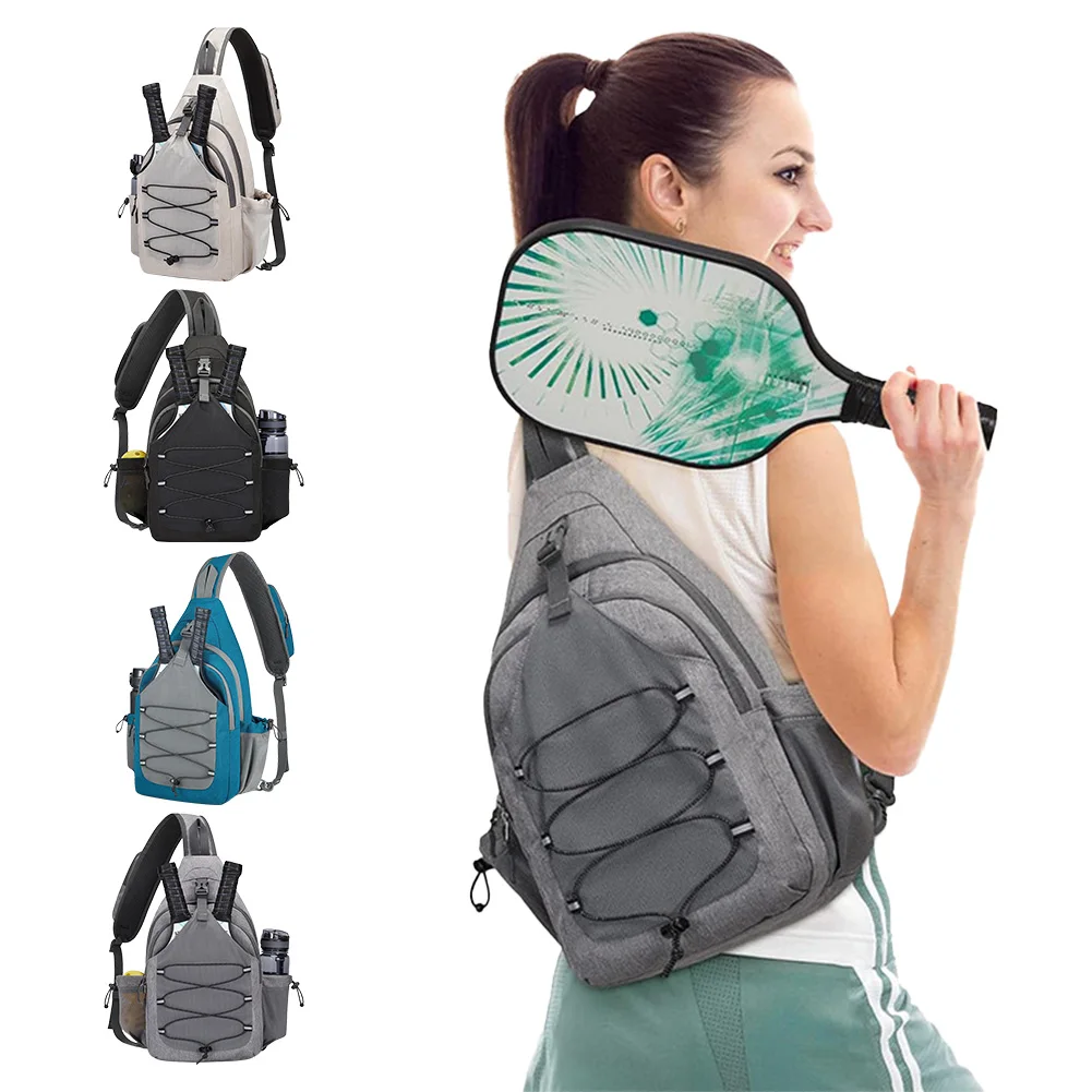 Pickleball Bag Large Capacity Crossbody Sling Bag Pickleball Backpack for Pickleball Tennis Travel for Men and Women 1