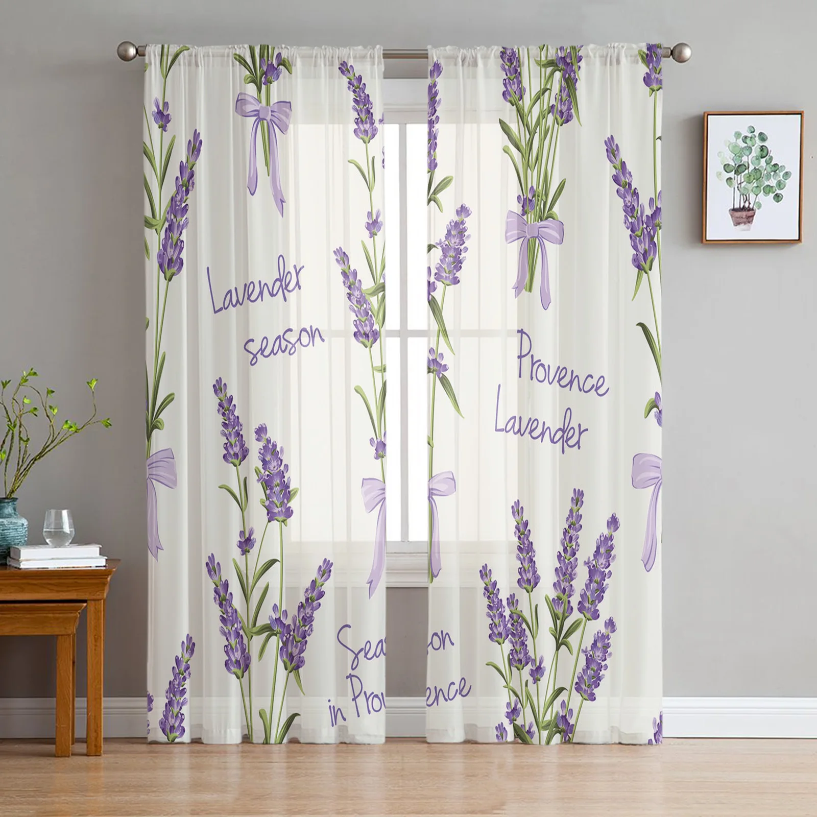 LavenderTulleSheerCurtainsforLivingRoomDecorationCurtainsfor
