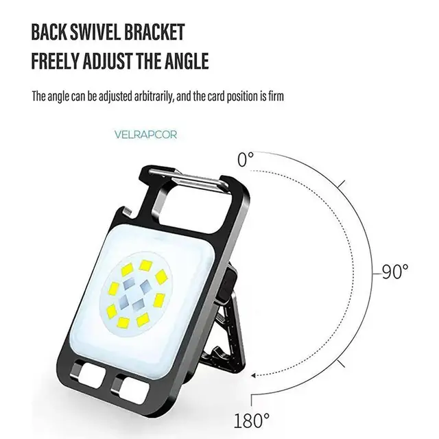 Mini Led Zseblámpa Munka Könnyű Hordozható Zseblámpás Kulcstartók Újratölthető Kültéri Kempinghez Mágneses Zseblámpák - Image 5