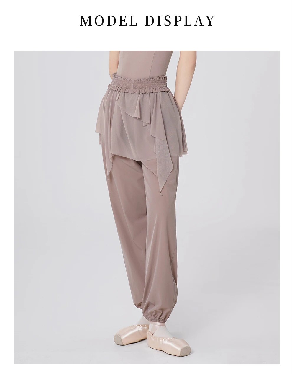 Damen-Ballett-Freizeithose, sportliche Lauf-Jogginghose, Teenager-Mädchen, leichte, intensive Nylon-Schweißhose für Tanz – Detail 3