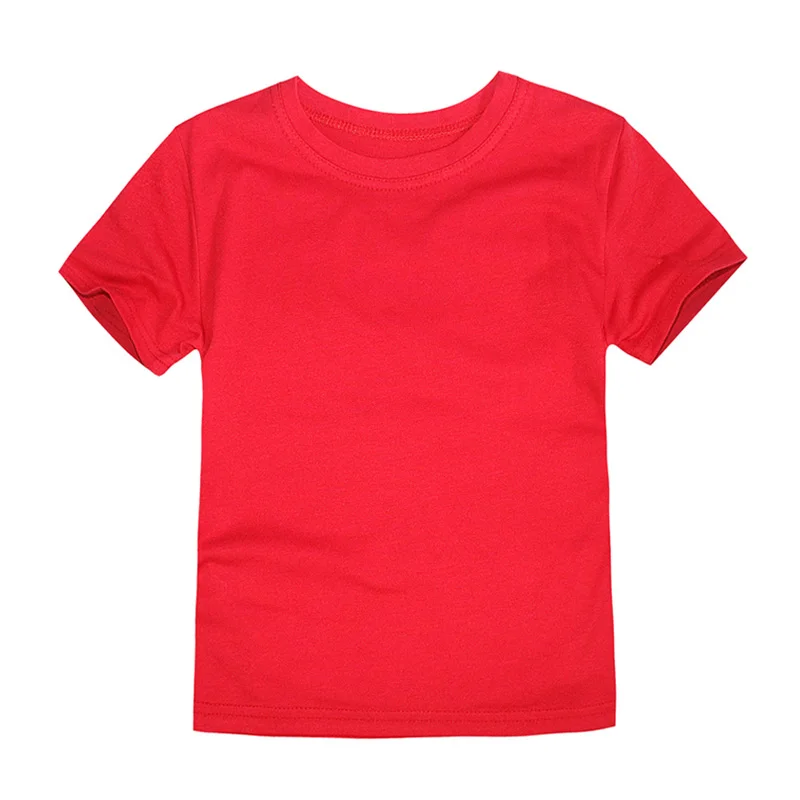 1-14Years Summer Children's Short Sleeve T-shirt Cotton Baby Clothes Boys Girls Blank Infant T-shirt Kids Shirt Solid Tees Tops 2