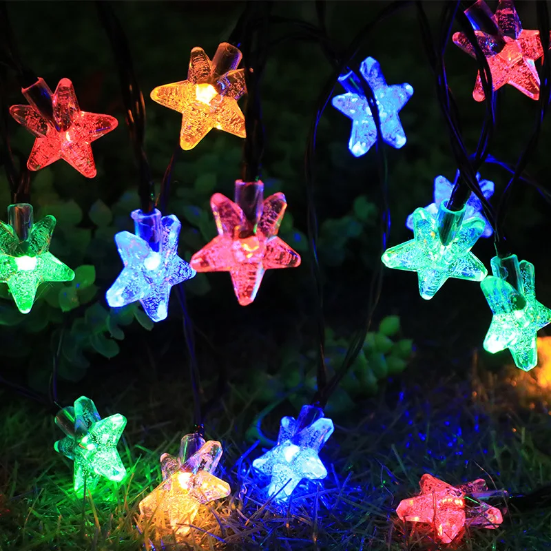 22M 200Led Outdoor Solar Powered Bubble Star Lights String Waterproof 8 Mode Ghirlande Garden Christmas Decoration 001